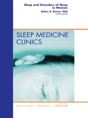 cover image of Sleep and Disorders of Sleep in Women, an Issue of Sleep Medicine Clinics 3-1